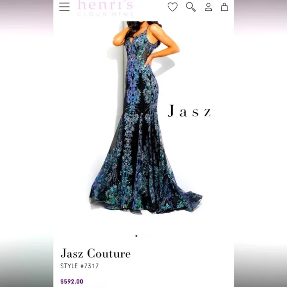 jasz couture stunning sparkle cutout dress black gold 7620 – Jasz Couture